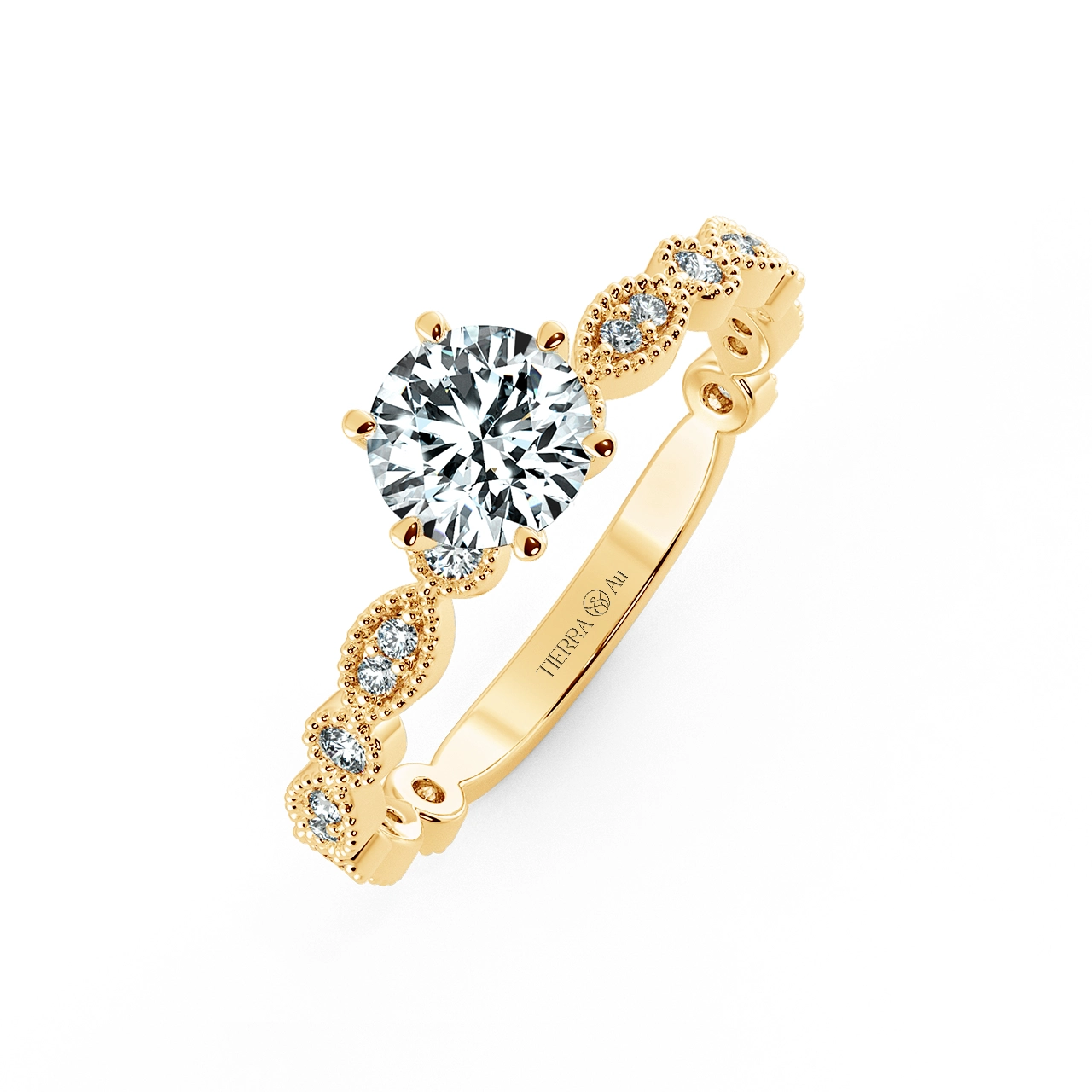 Solitaire Engagement Ring with Eternity Band NCH1801 3